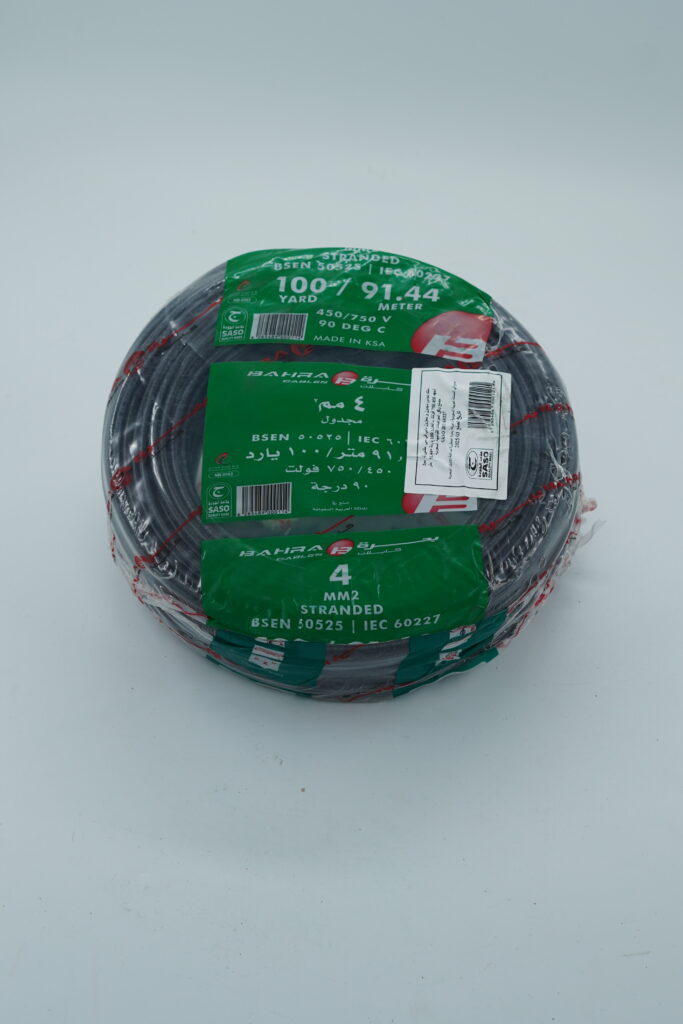 Bahrah 4mm² NYA copper wire with PVC insulation – 100 yards roll