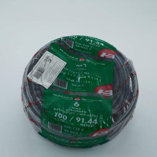 Bahrah NYA 6mm² copper wire with PVC insulation – 100 yards