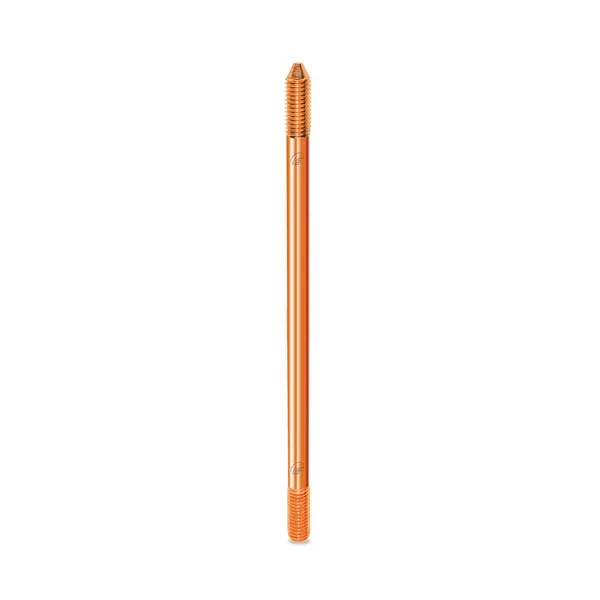 Bahra 5/8” × 1000 mm tapered copper air terminal – grounding rod for industrial lightning protection systems