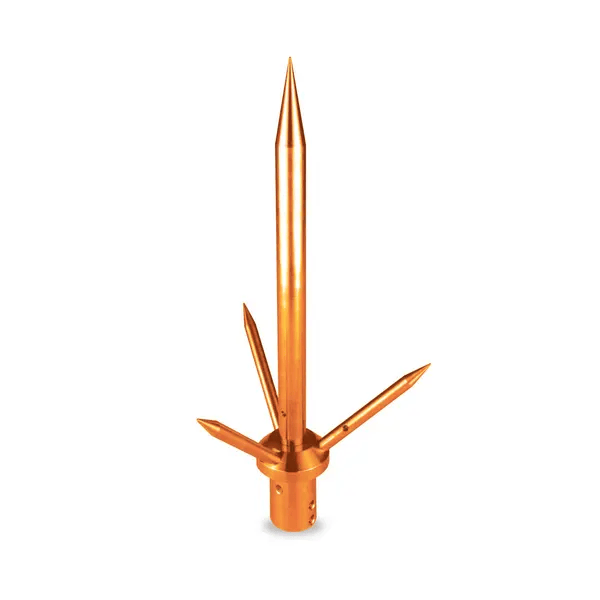 Bahra 5/8” Multiple Points Copper Connector for Air Rod – Lightning Protection Grounding Accessory